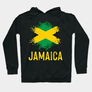 Jamaica Watercolors Sport Jamaican Flag Hoodie